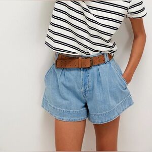 Free People We The Free Marina Denim Trouser Shorts